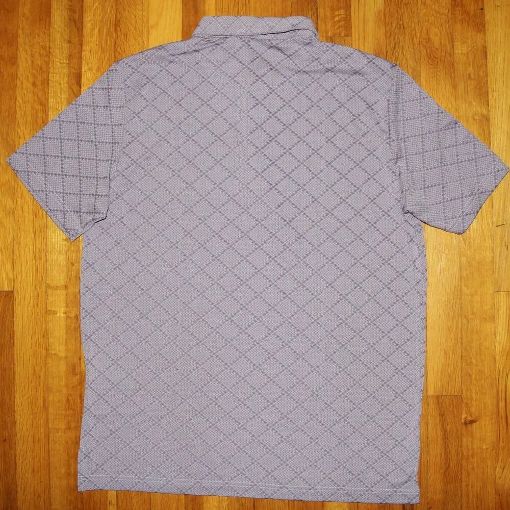 Adidas Ultimate365 Hounds Jacquard Golf Polo Shirt Mens L Powder Plum